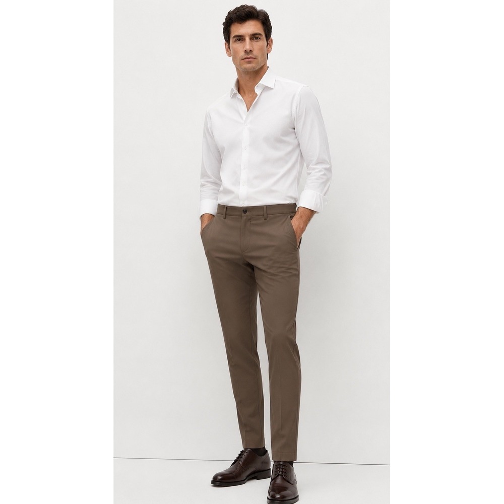 Theory Zaine SW Precision Ponte Pants Mens Size 30 Brown Slim Stretch